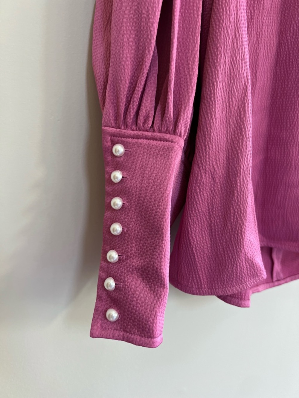 Crosby by Mollie Burch NWT Josephine Bow Long Sleeve Blouse, Camelia Pink, sz S - Picture 7 of 15